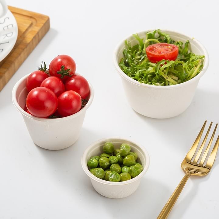 Biodegradable Compostable Sugarcane Bagasse Pulp Disposable 120ml 160ml 200ml 340ml Round Bowls and Lids for Salad Fruit Biodegradable Compostable Sugarcane Bagasse Pulp Disposable 120ml 160ml 200ml 340ml Round Bowls and Lids for Salad Fruit