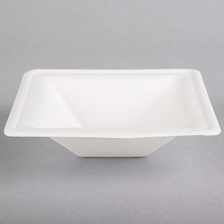 Biodegradable Compostable Sugarcane Bagasse fiber Pulp Disposable Square Bowls Biodegradable Compostable Sugarcane Bagasse fiber Pulp Disposable Square Bowls