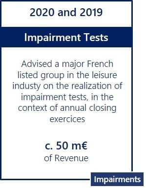 Impairment Tests French listed group Leisure Impairment Tests French listed group Leisure