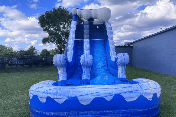 single lane water slide with pool single lane water slide with pool