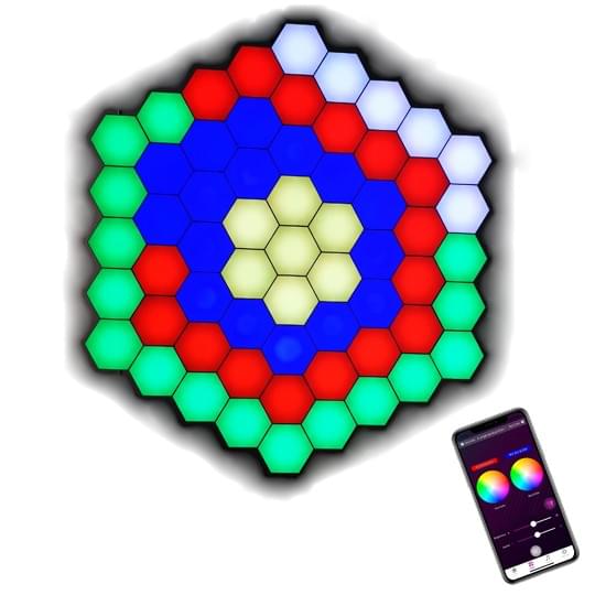 APP operated hexagon lights APP operated hexagon lights