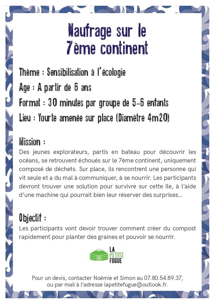 Sensibilisation à l'environnement Sensibilisation à l'environnement