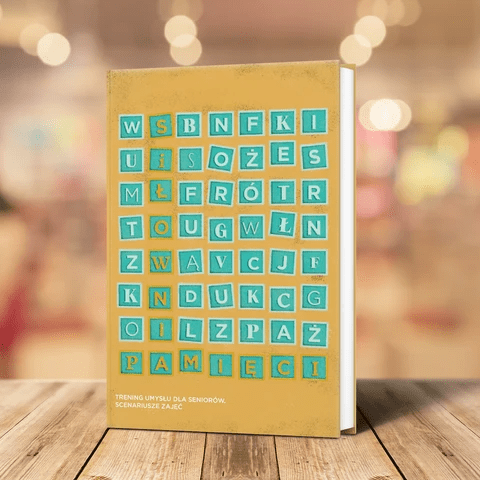 Żółty egzemplarz treningu umysłu dla seniorów zawierający scenariusze zajęć. Żółty egzemplarz treningu umysłu dla seniorów zawierający scenariusze zajęć.