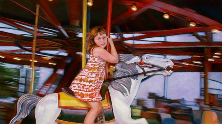 Forward Spin, 48x31" soft pastel Forward Spin, 48x31" soft pastel