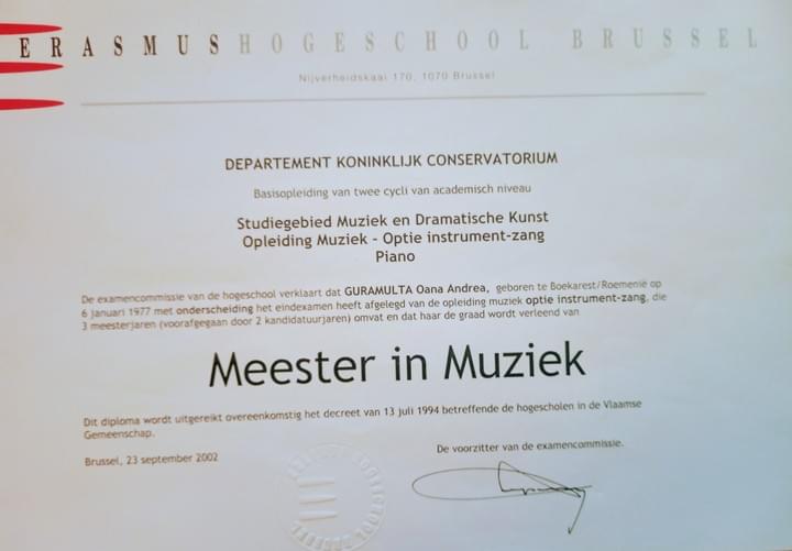 diplomă master pian Erasmus Hogeschool Bruxelles – profesor pian București diplomă master pian Erasmus Hogeschool Bruxelles – profesor pian București