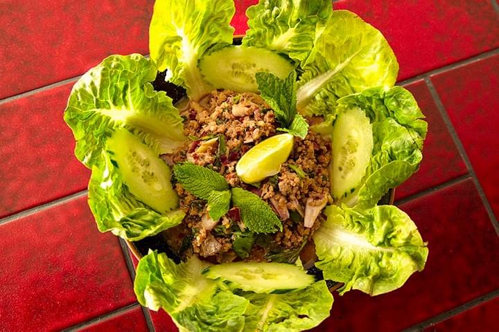 Thai Street Cafe Aldeburgh I Minced Pork Larb with Lettuce Wraps Thai Street Cafe Aldeburgh I Minced Pork Larb with Lettuce Wraps