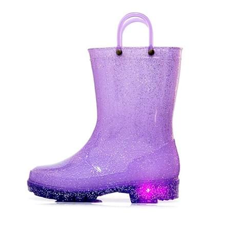 wholesale kids rain boots purple glitter manufactured by AbsoluteWelly wholesale kids rain boots purple glitter manufactured by AbsoluteWelly