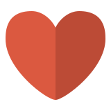 illustration icon of a red heart illustration icon of a red heart