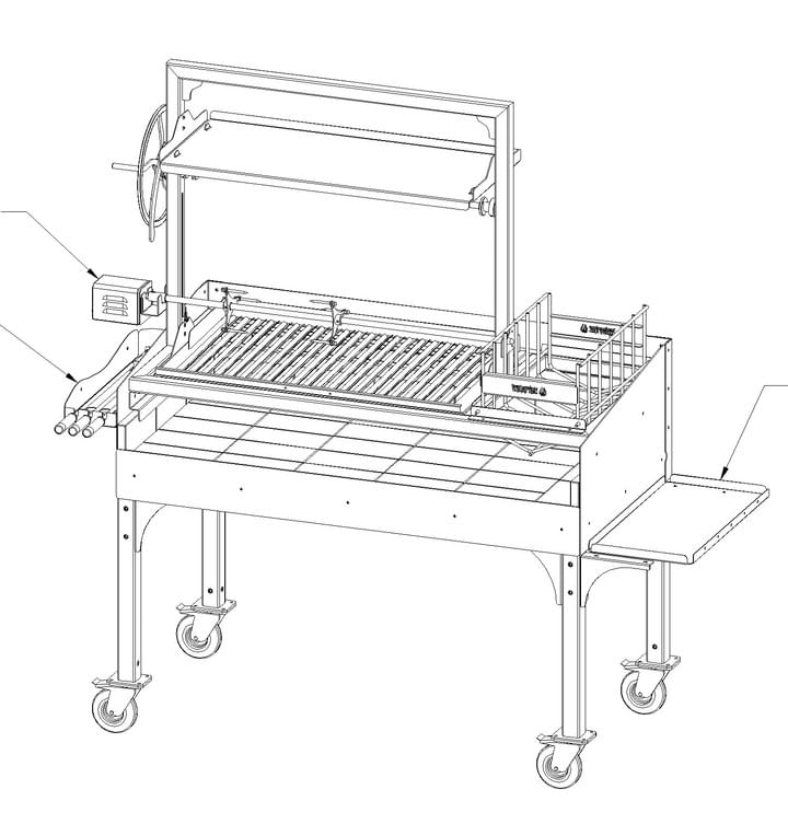 Asado Gemelo Parill Grill with Fire Table combination Asado Gemelo Parill Grill with Fire Table combination