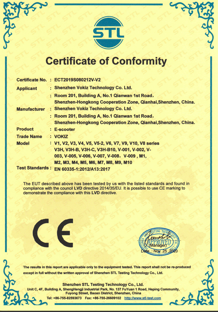 CE certificates for folding electric scooter CE certificates for folding electric scooter