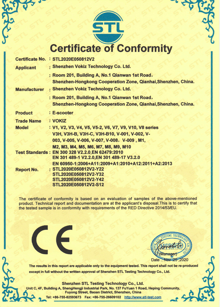 CE certificates for folding electric scooter CE certificates for folding electric scooter
