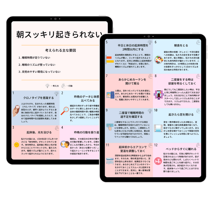 睡眠ルーティンリスト 睡眠ルーティンリスト