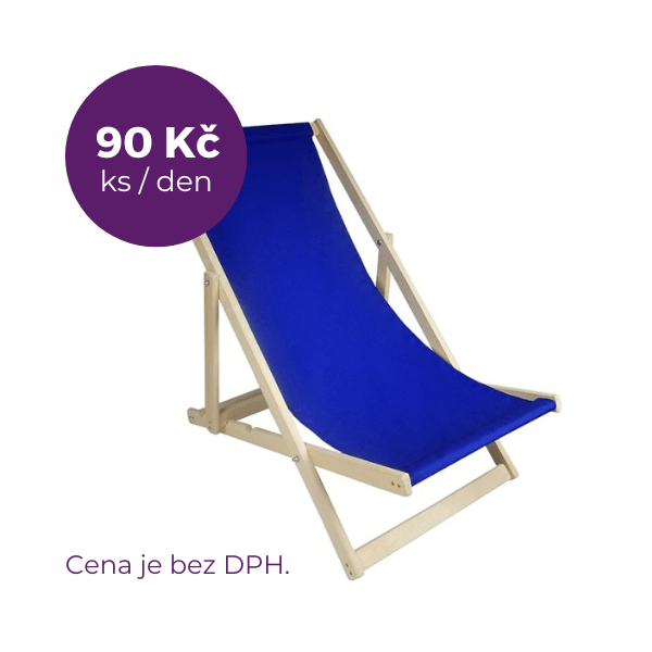 Plážové lehátko skládací dřevěné modré Plážové lehátko skládací dřevěné modré