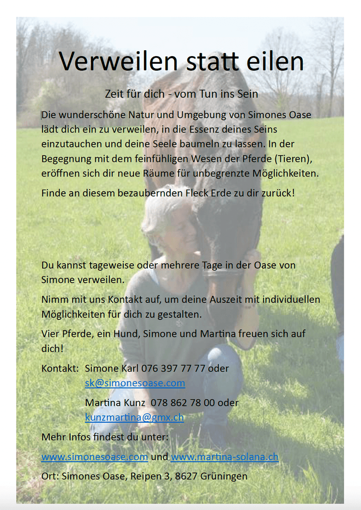 Coaching mit Pferden, Wegbegleiterin Coaching mit Pferden, Wegbegleiterin