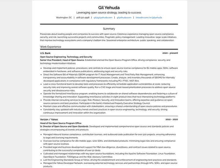Click for Gil's resume Click for Gil's resume