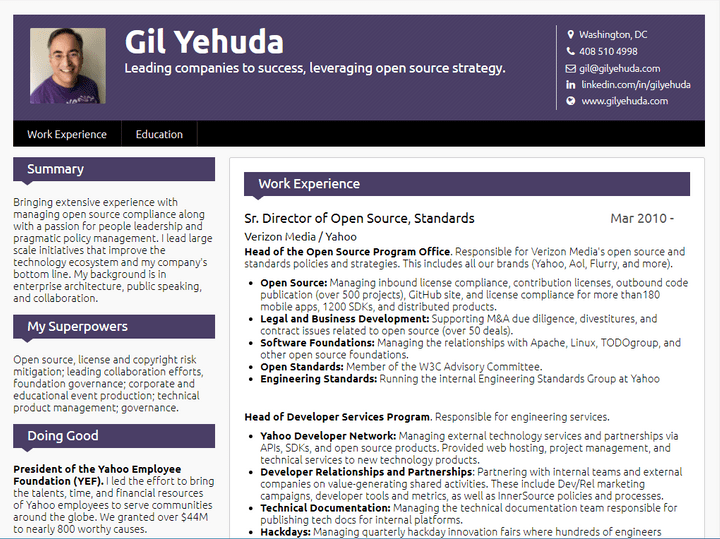 Click for Gil's resume