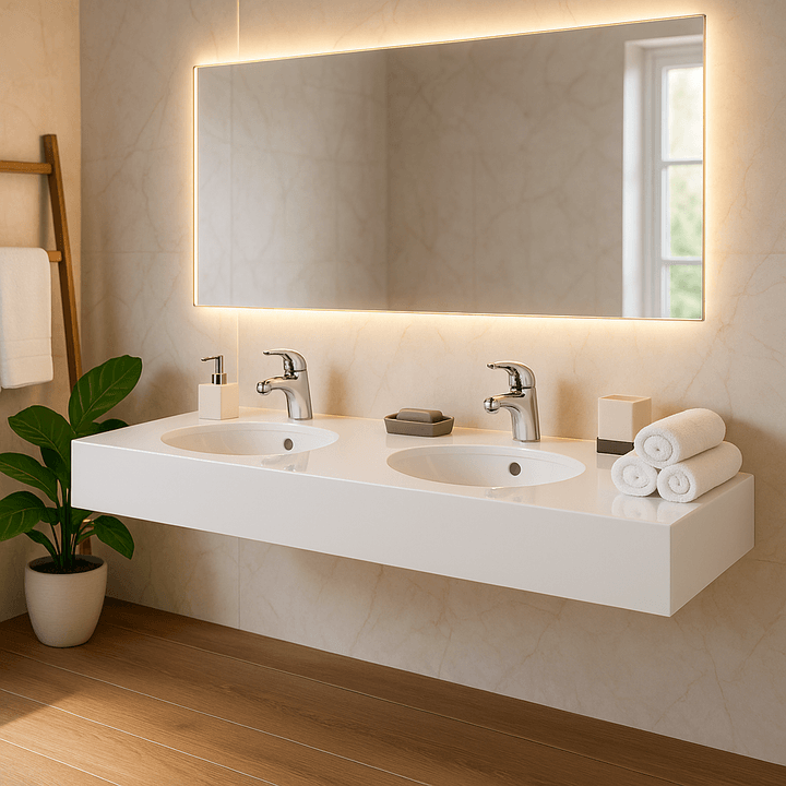 Lavabo Tunisie / Salle de bain Tunisie / Lavabo double suspendue Tunisie Lavabo Tunisie / Salle de bain Tunisie / Lavabo double suspendue Tunisie