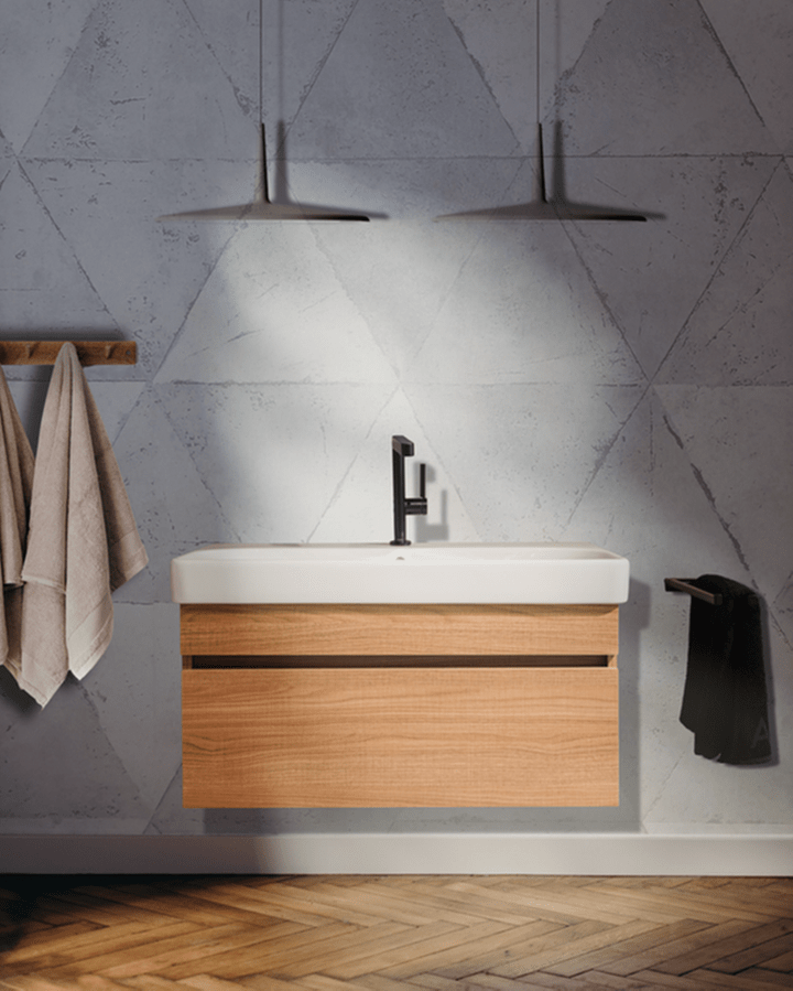 Meuble salle de bain Tunisie /  Meuble de salle de bains à un tiroir pour lavabo Geberit Smyle 90 cm Meuble salle de bain Tunisie /  Meuble de salle de bains à un tiroir pour lavabo Geberit Smyle 90 cm