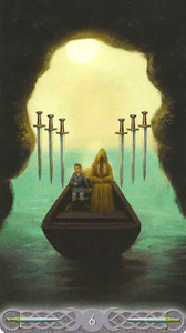 Triple Goddess Tarot- 5 of Swords Triple Goddess Tarot- 5 of Swords