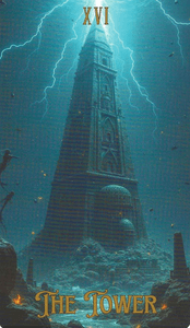 The Ocean Tarot-Key 16-The Tower The Ocean Tarot-Key 16-The Tower