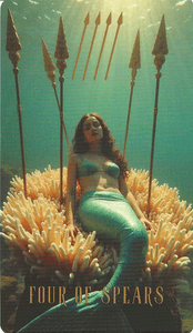 The Ocean Tarot-Four of Spears The Ocean Tarot-Four of Spears