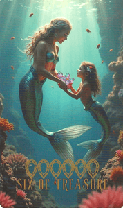 The Ocean Tarot--Six of Treasure The Ocean Tarot--Six of Treasure