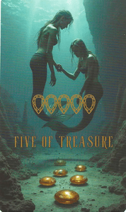 The Ocean Tarot--Five of Treasure The Ocean Tarot--Five of Treasure