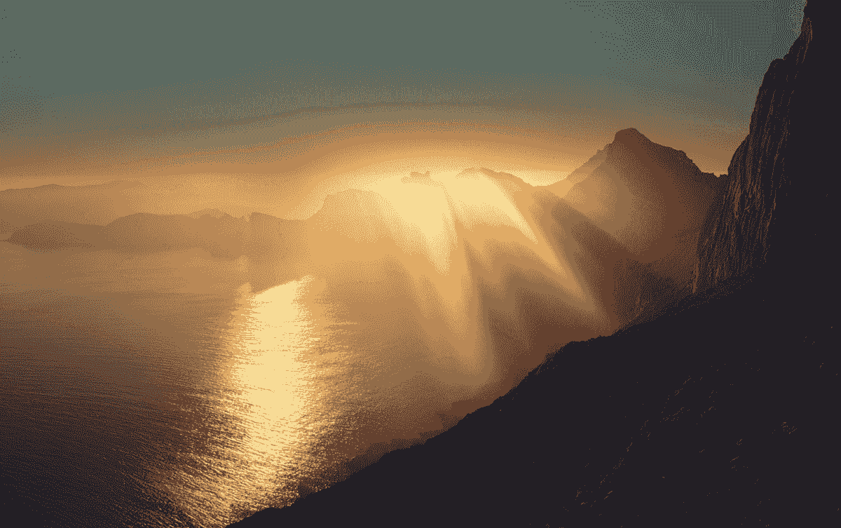 Horizon light emerging from shadow representing identity reset Horizon light emerging from shadow representing identity reset