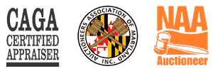 Wachter Auctions and Appraisals Logo Blue W, Orange A with the auction gavel crossing the A Wachter Auctions and Appraisals Logo Blue W, Orange A with the auction gavel crossing the A