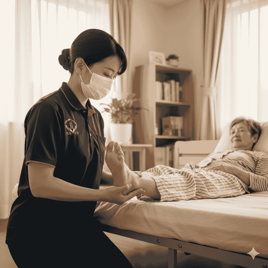 新屋冠冕居服員協助長輩進行肢體關節與簡單運動 新屋冠冕居服員協助長輩進行肢體關節與簡單運動