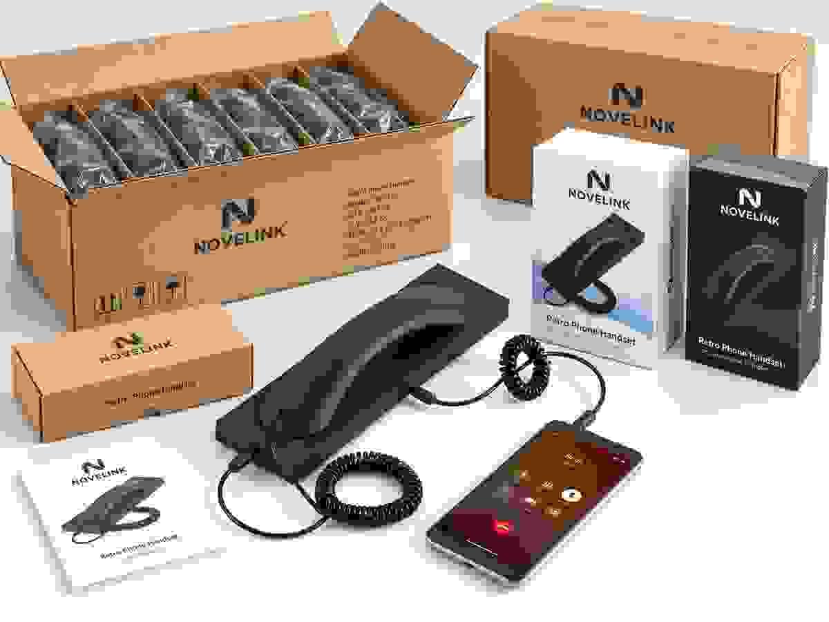 Retro phone handset with bulk cartons, branded color boxes and custom packaging, showing OEM ODM and wholesale production support from NEW POWER TECH. Retro phone handset with bulk cartons, branded color boxes and custom packaging, showing OEM ODM and wholesale production support from NEW POWER TECH.