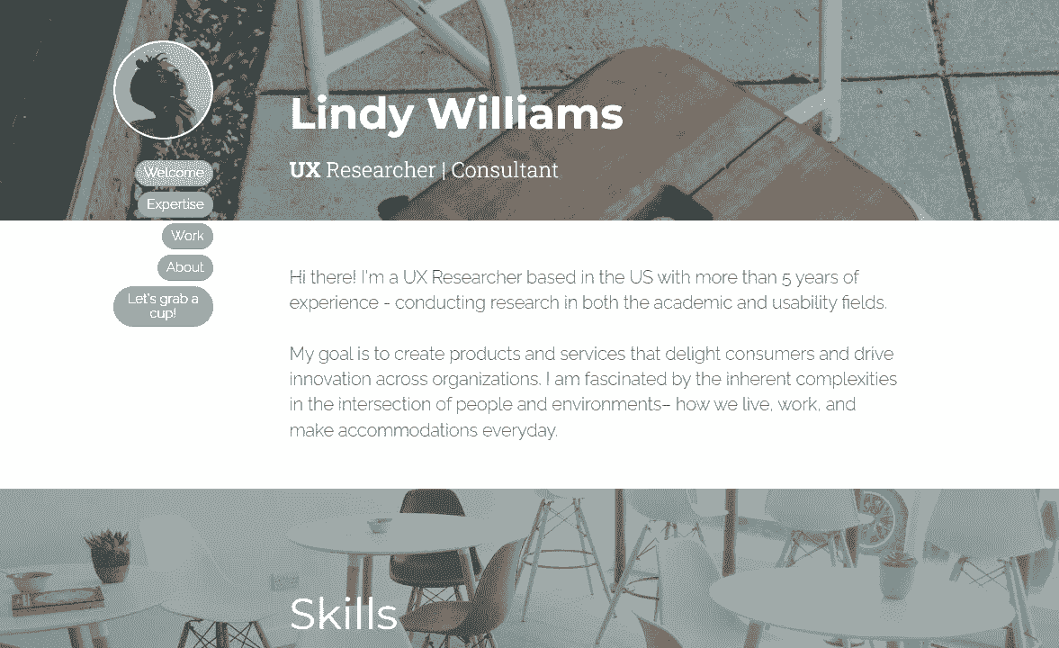 Showcasing portfolio projects by category in an organized grid format