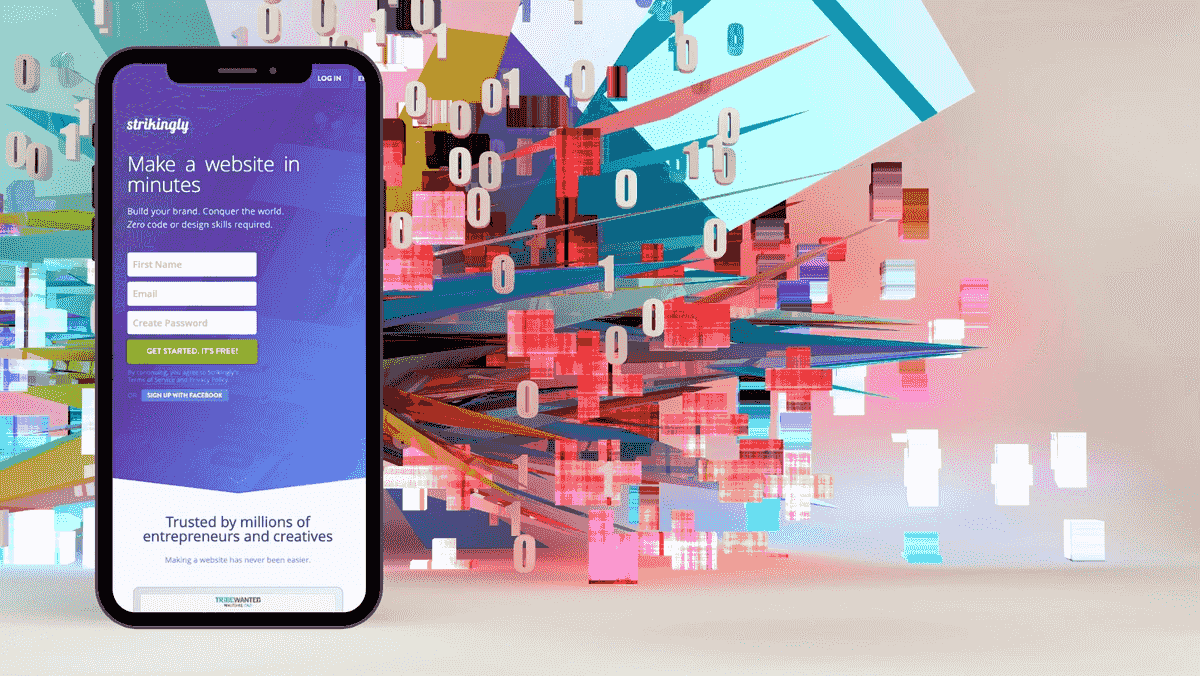 Strikingly Landing Page on Mobile