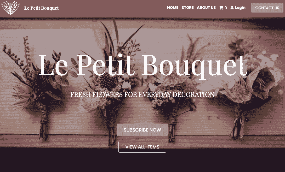 Le Petit Bouquet Template