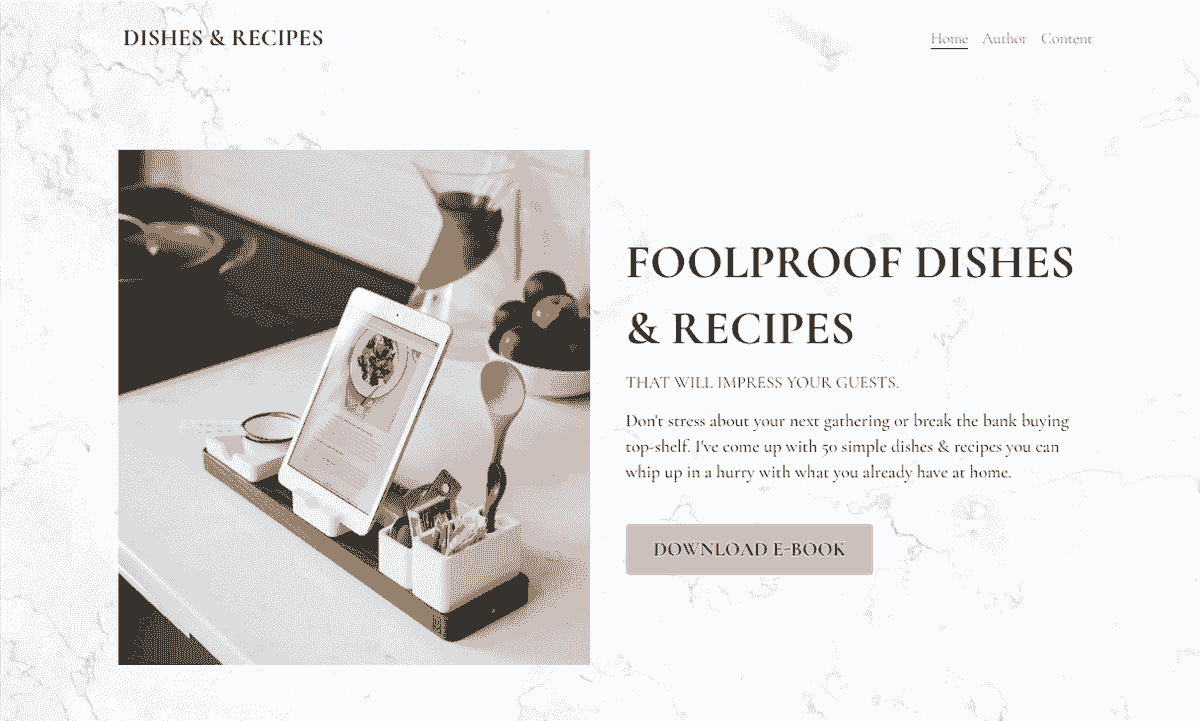 Dishes & Recipes Template