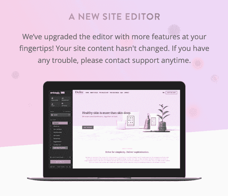 Strikingly's New Website Editor
