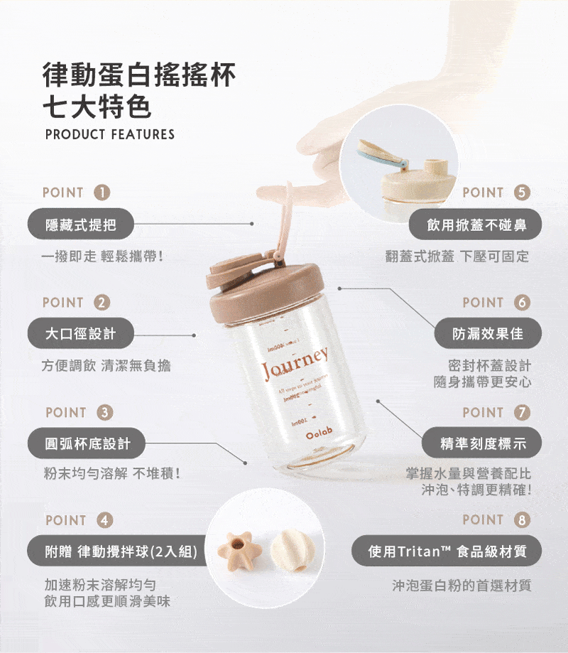 LilyCC x 台灣良杯製所團購 - 律動蛋白搖搖杯500ML