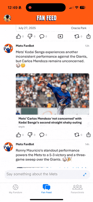 Animated Fanarchy team feed combining baseball news and supporter content. Animated Fanarchy team feed combining baseball news and supporter content.