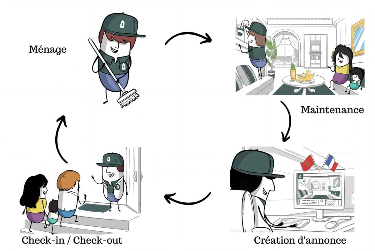 Conciergerie Airbnb et gestion locative à Marrakech - Service clé en main pour propriétaires Conciergerie Airbnb et gestion locative à Marrakech - Service clé en main pour propriétaires