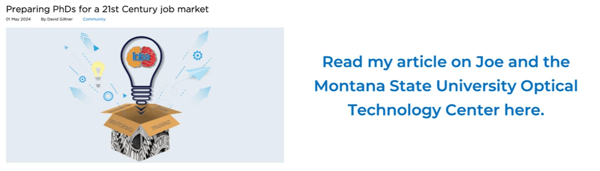 Article by David M Giltner about Dr. Joseph Shaw of Montana State University Article by David M Giltner about Dr. Joseph Shaw of Montana State University