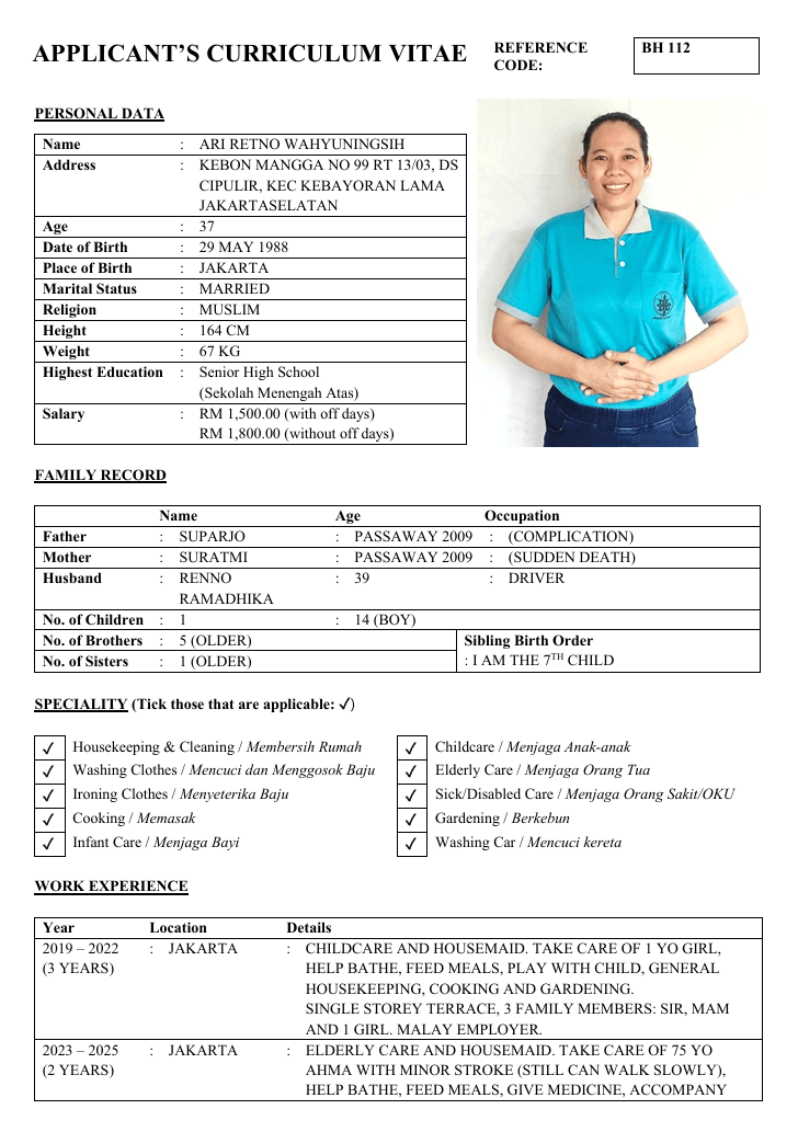 Ari Retno Wahyuningsih (BH