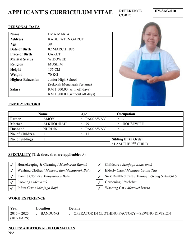 Ema Maria (HY-SAG-010)