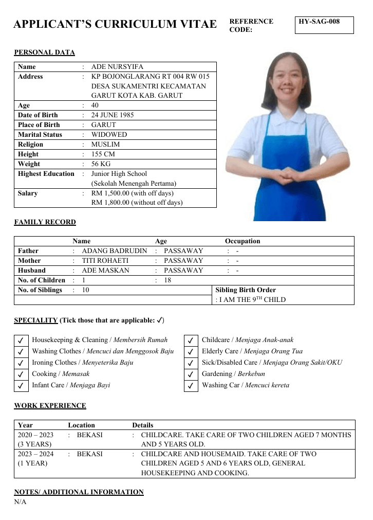 Ade Nursyifa (HY-SAG-008)