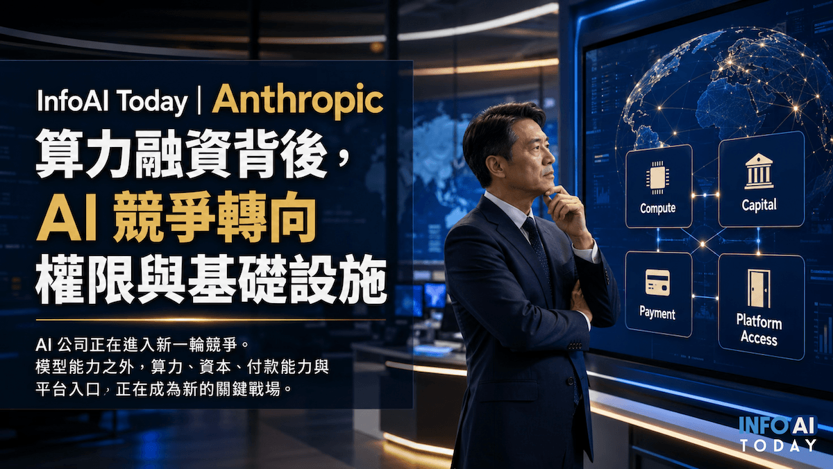 InfoAI |AI 產業競爭正從模型能力擴大到算力取得、資本安排、付款授權與平台入口。 InfoAI |AI 產業競爭正從模型能力擴大到算力取得、資本安排、付款授權與平台入口。