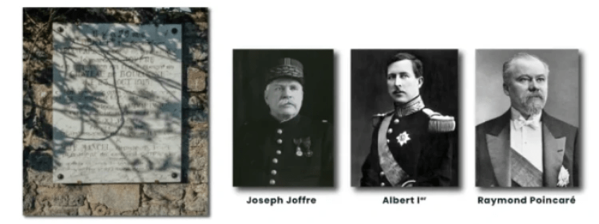 Une des signatures de poilus lassée dans les souterrains autour du château Une des signatures de poilus lassée dans les souterrains autour du château