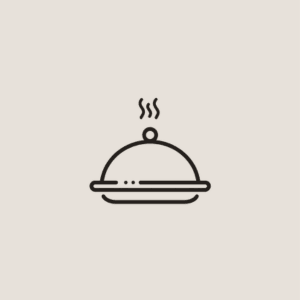 Dining cloche icon representing private chef experiences. Dining cloche icon representing private chef experiences.