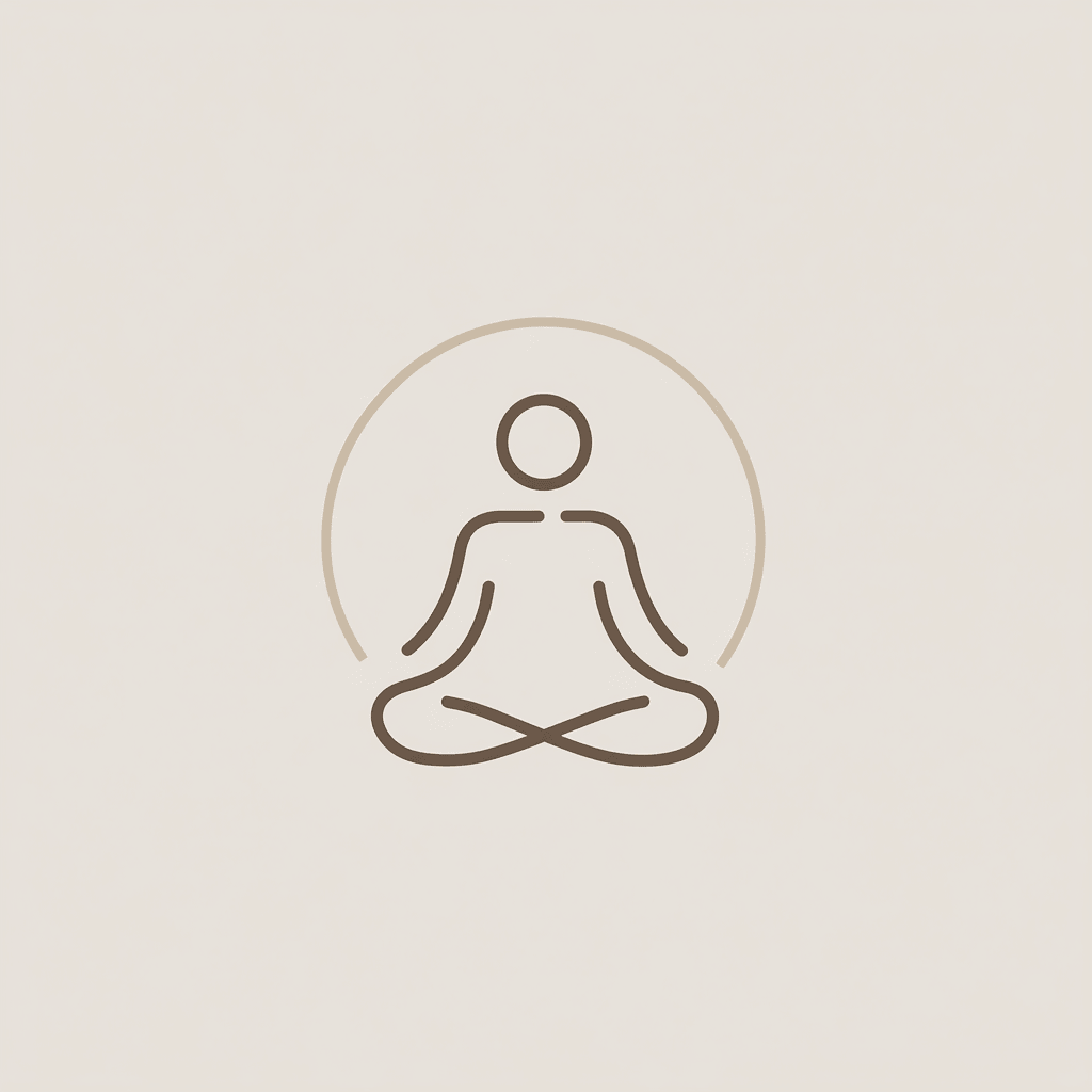 Meditation icon representing wellness rituals. Meditation icon representing wellness rituals.