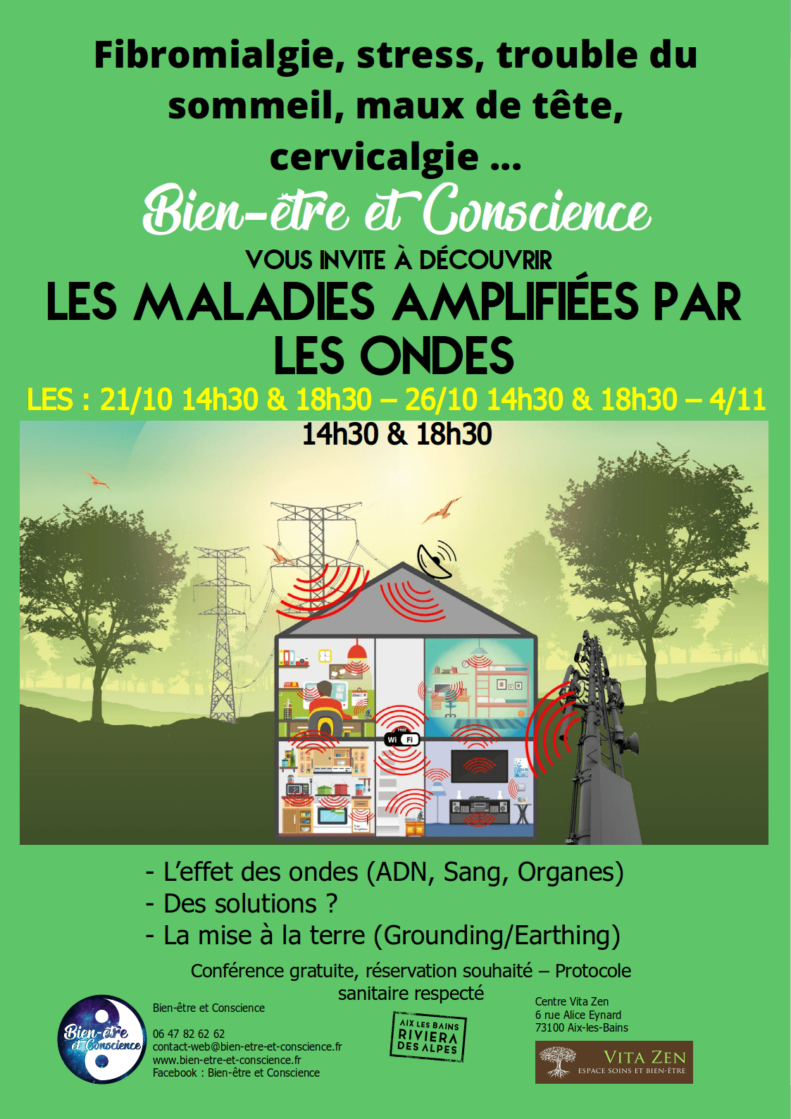 Affiche de l’événement Mieux vivre avec les ondes Affiche de l’événement Mieux vivre avec les ondes