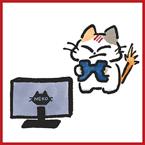 イラスト・ゲームイラスト制作会社ミリアッシュのフィロソフィーのひとつ、スタイル⑥「ゲームをする」の図解です。猫がゲームをし、ちょうど対戦で負けています。 イラスト・ゲームイラスト制作会社ミリアッシュのフィロソフィーのひとつ、スタイル⑥「ゲームをする」の図解です。猫がゲームをし、ちょうど対戦で負けています。