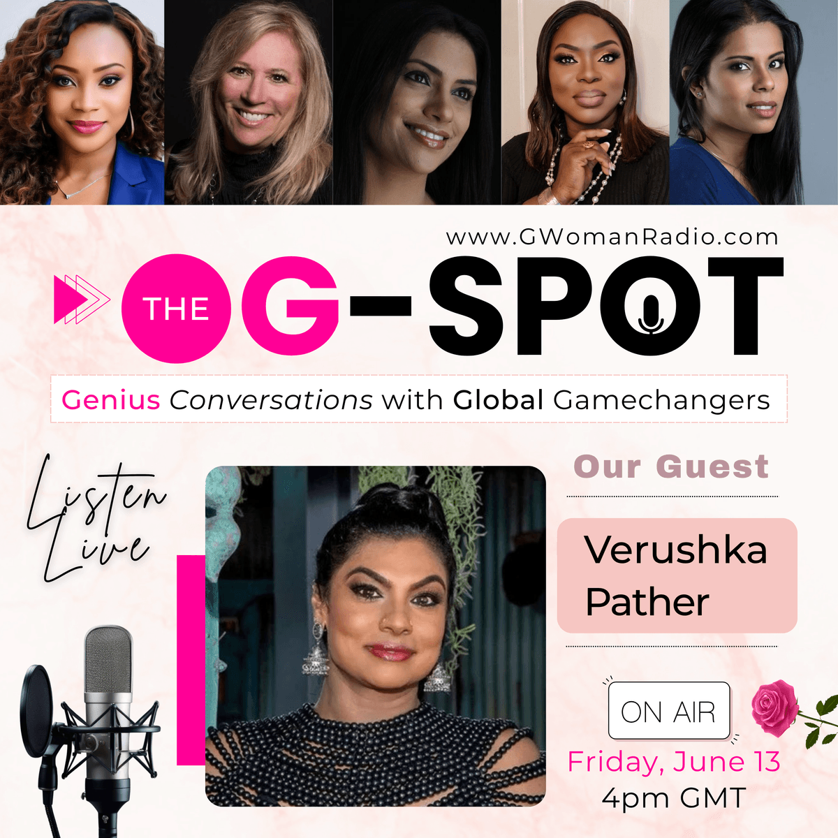 Episode 6: Global Game, Local Roots with Guest - Verushka Pather on G-Woman Radio Episode 6: Global Game, Local Roots with Guest - Verushka Pather on G-Woman Radio